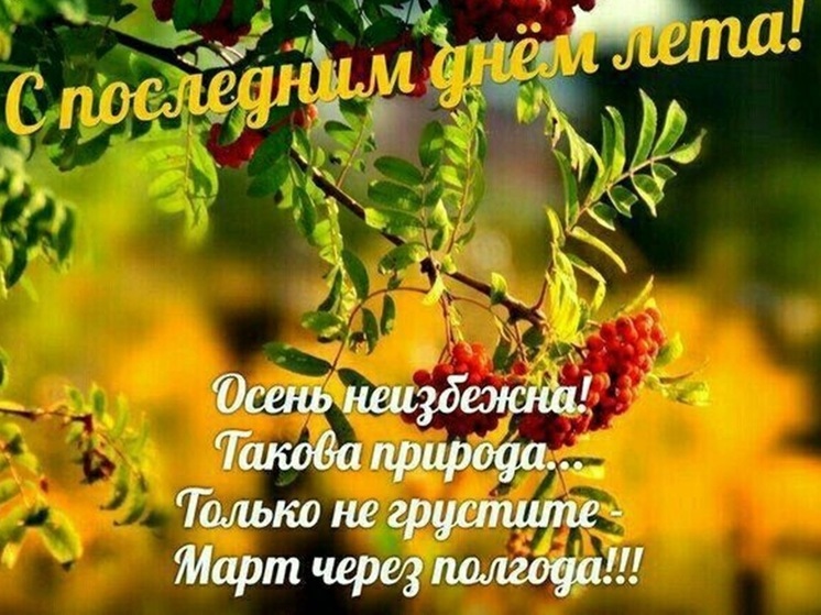 С последним днем лета-2024: картинки и открытки с теплыми словами