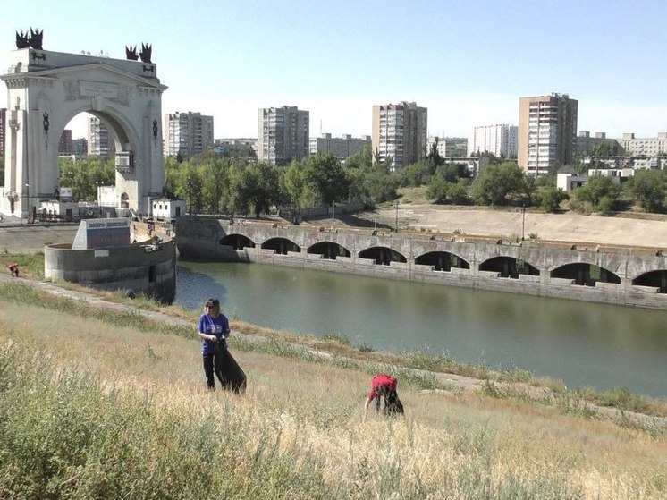 На юге Волгограда участники экоакции собрали больше 30 тонн мусора