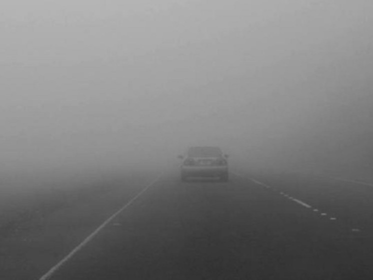 На Пермском тракте ограничена видимость из-за тумана