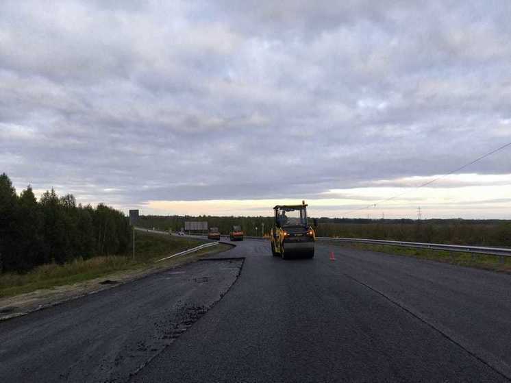 На развязке в Шегарском районе Томской области положили новый асфальт