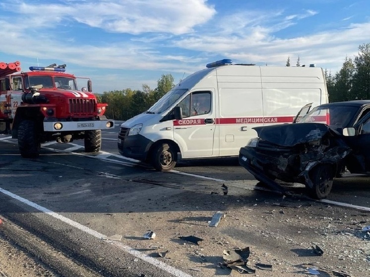 Два человека пострадали в аварии с пассажирским микроавтобусом на трассе «Кола»