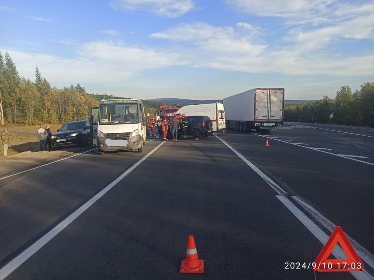 Названы причины аварии с участием микроавтобуса на кольской трассе