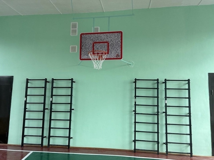 Во мценской школе отремонтировали спортивный зал