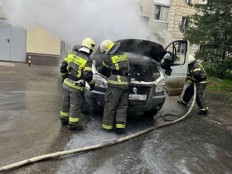 В Томске утром 12 сентября загорелся припаркованный на Мокрушина автомобиль "Газель"