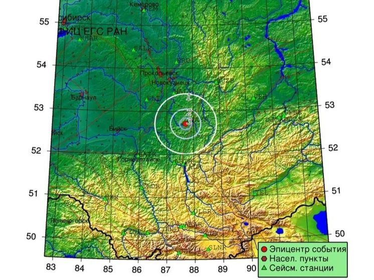 Землетрясение магнитудой 3,1 произошло в Кузбассе