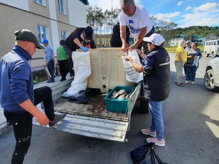 Сахалинцам раздали более 2 тонн кеты