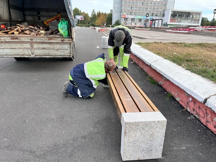 Завершается благоустройство улицы Ломоносова в Северодвинске