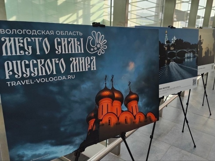 Фотовыставка о Вологодчине заработала в аэропорту Санкт-Петербурга