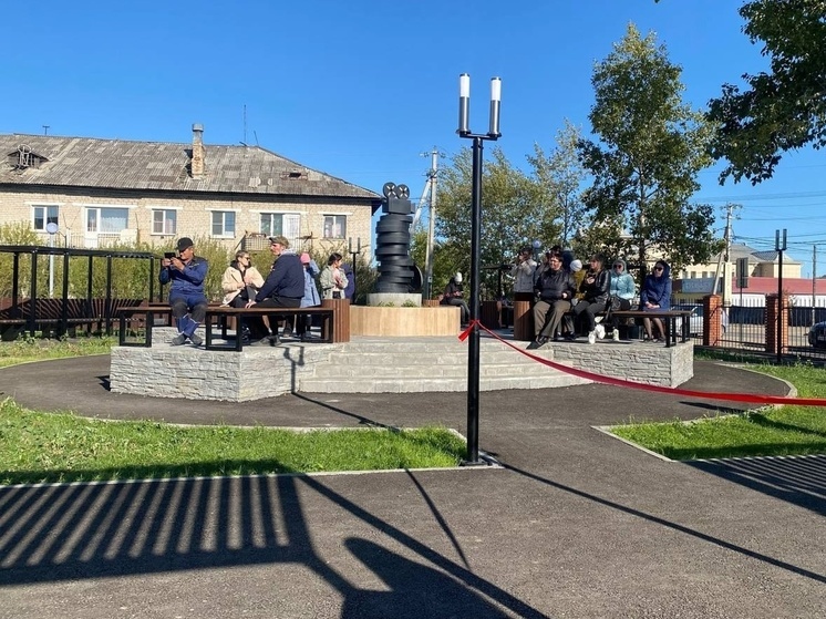 Сквер с фонтаном отремонтировали возле кинотеатра в поселке Забайкалья