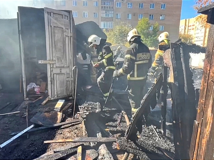 В Оренбурге в гаражном массиве случился пожар