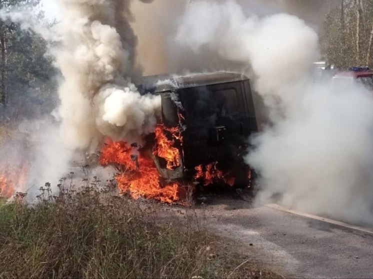 В брянском селе Кожаны вспыхнул автомобиль