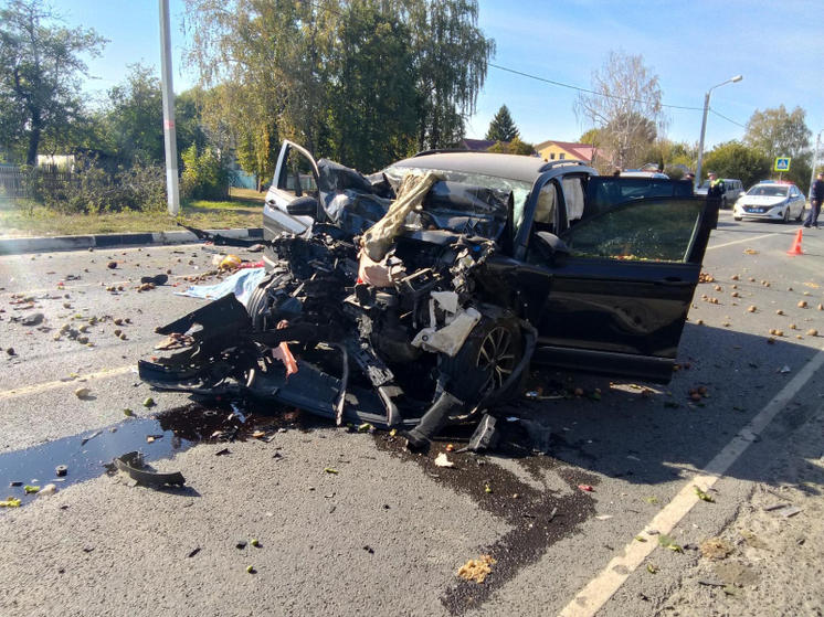 Полиция опубликовала фото с места смертельного ДТП в Старожиловском районе