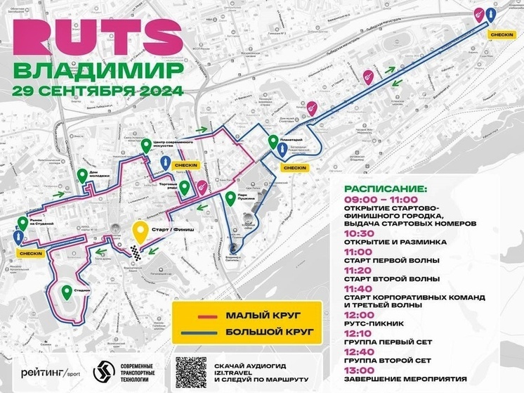 Во Владимире пройдёт «культурный забег» РУТС