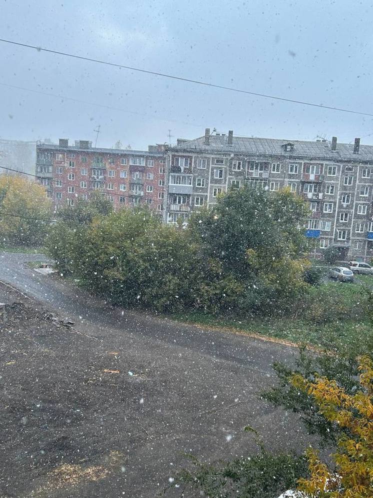 Снег выпал в Новокузнецке