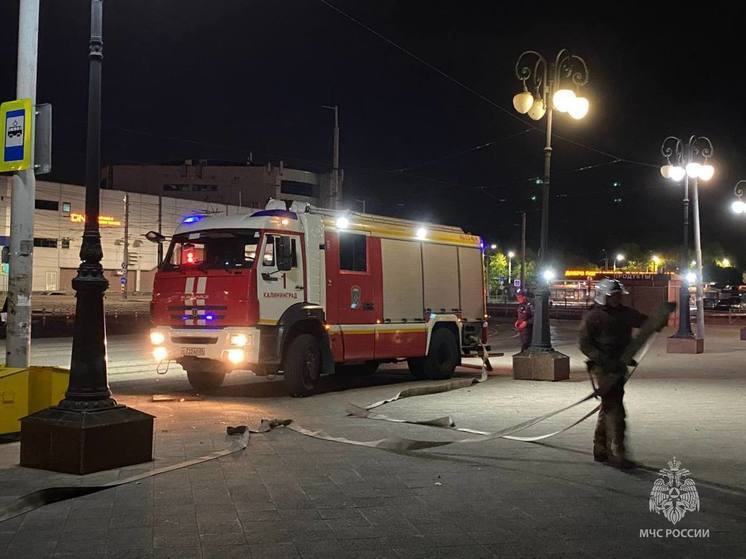 В Калининграде произошел учебный пожар на Южном вокзале