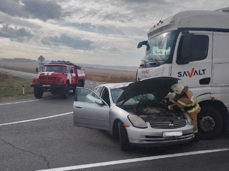 Пожарных вызывали на место ДТП на трассе в Забайкалье