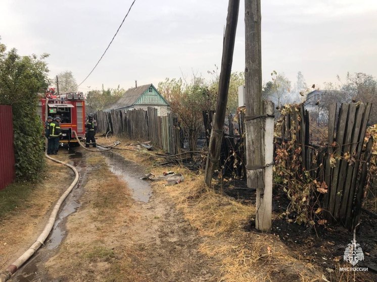 В Фокинском районе Брянска загорелись дача и надворные постройки