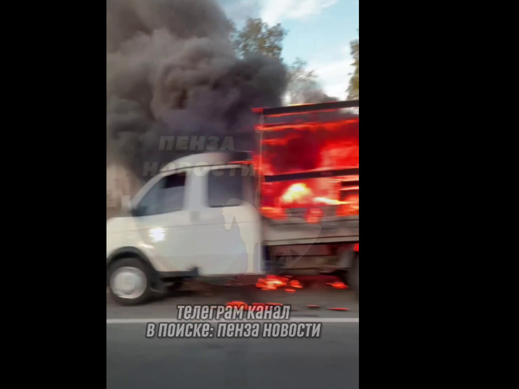 На трассе под Пензой вспыхнула Газель