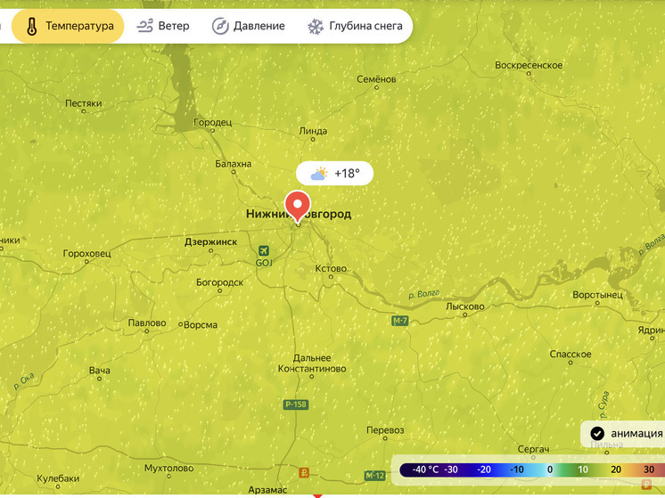 В Нижнем Новгороде снова тепло