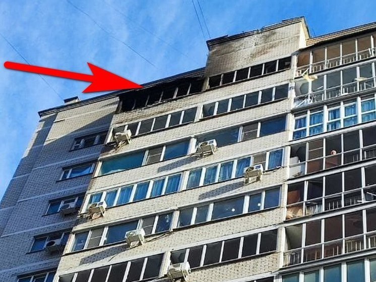 В Коминтерновском районе Воронежа обломки БПЛА попали в балкон многоэтажки