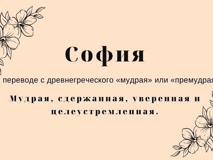 София - самое популярное имя девочки в Нижегородской области