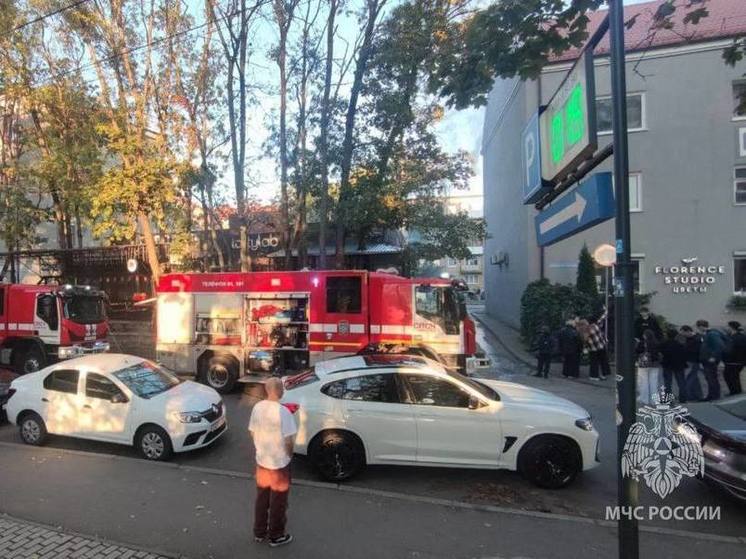 В Калининграде произошел пожар в кафе на улице Колоскова