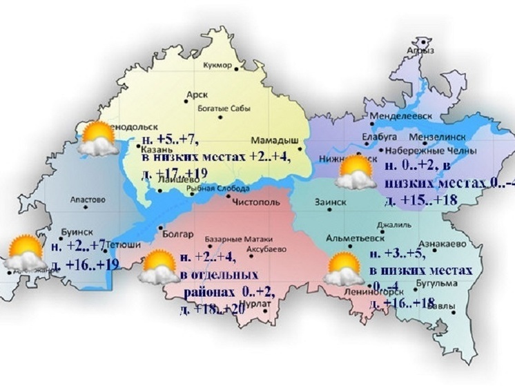 Днем 2 октября в Татарстане потеплеет до + 20 градусов