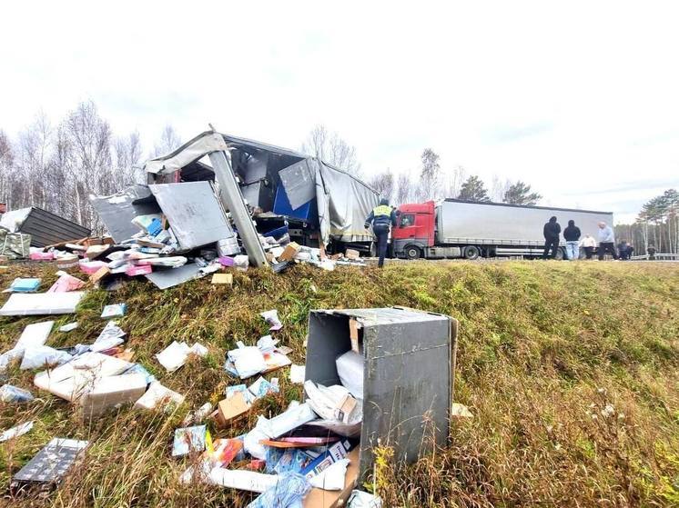 Три большегруза устроили ДТП в Нижнеудинском районе