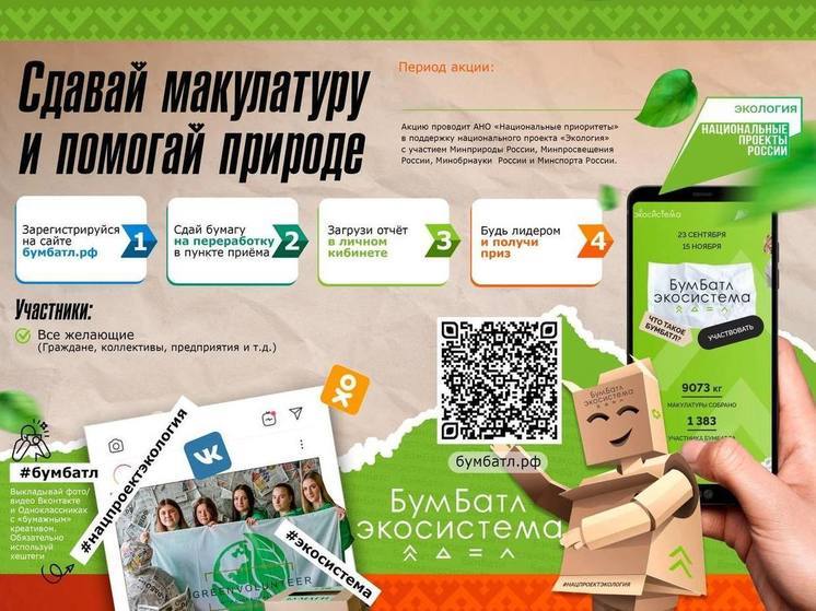 Акция по сбору макулатуры «БумБатл» пройдет в Ноябрьске