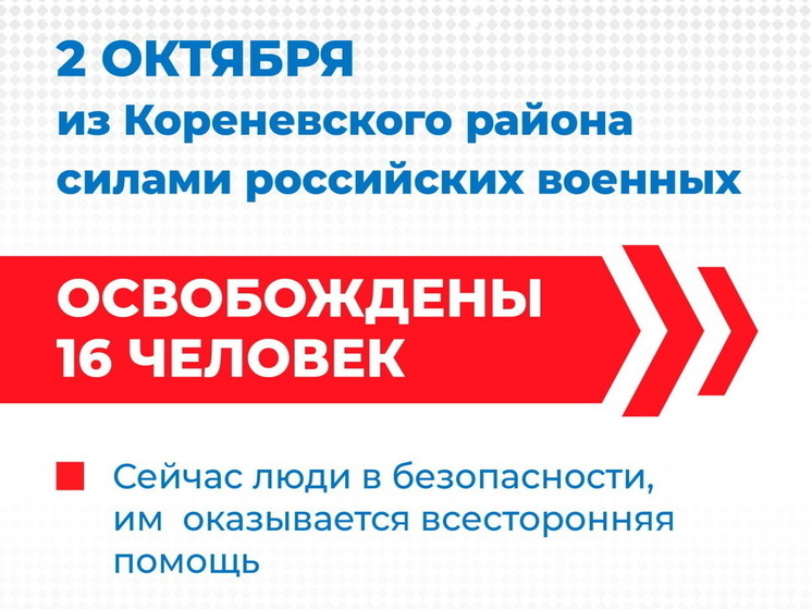 В Кореневском районе Курской области российские военные спасли 16 жителей