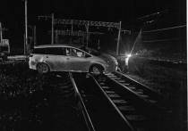 Транспортные полицейские проводят проверку по факту выезда автомобиля на железнодорожные пути на станции Даурия в Забайкальском крае