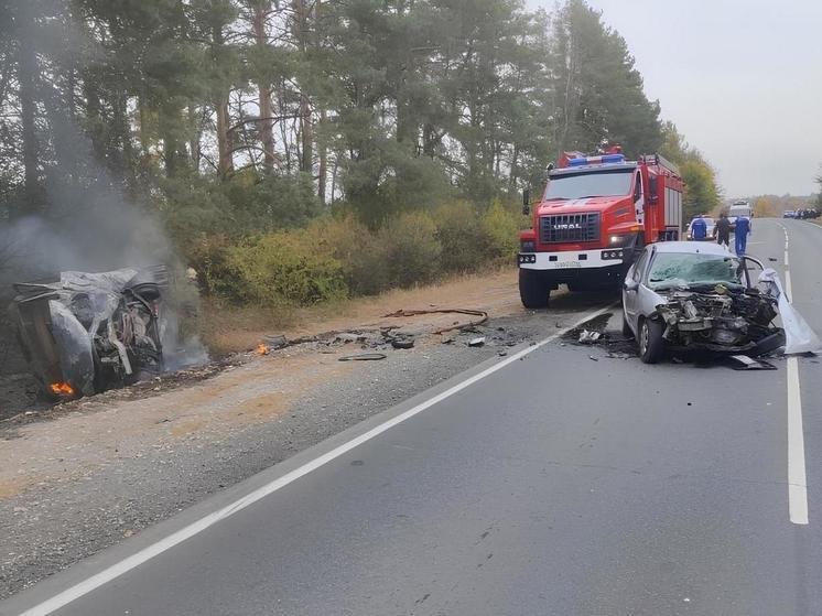 В Муромском районе тушили пожар после ДТП