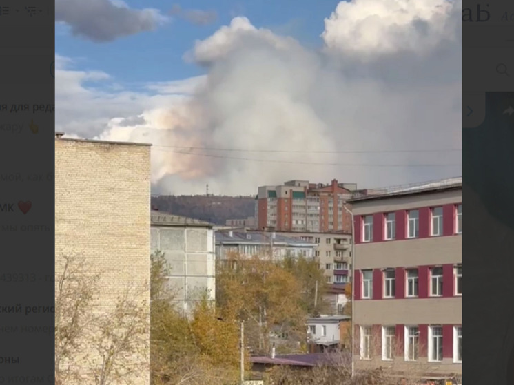 Пожар в районе Высокогорья в Чите тушат 17 человек