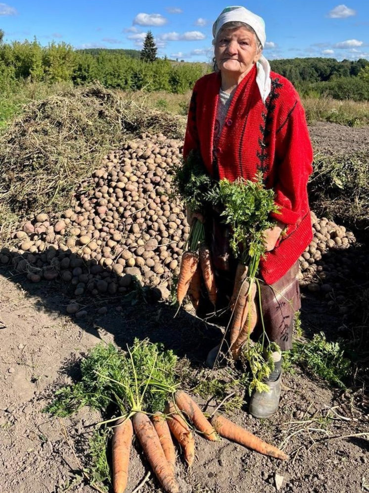 80-летняя орловчанка отправляет на фронт урожай со своего огорода