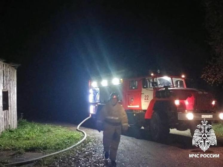 В Тверской области сгорела хозпостройка