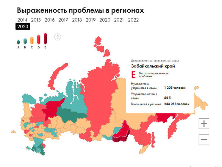Забайкальский край попал в тройку антилидеров по числу сирот в РФ