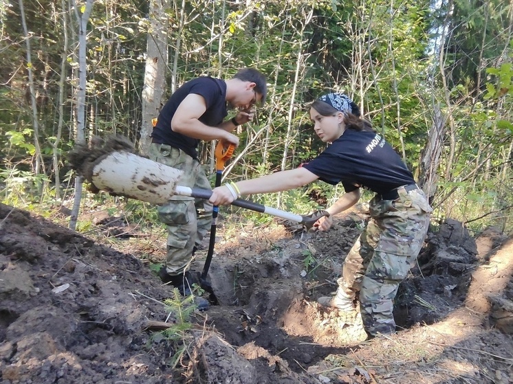 В районе Ржева Тверской области найдены останки неизвестного красноармейца