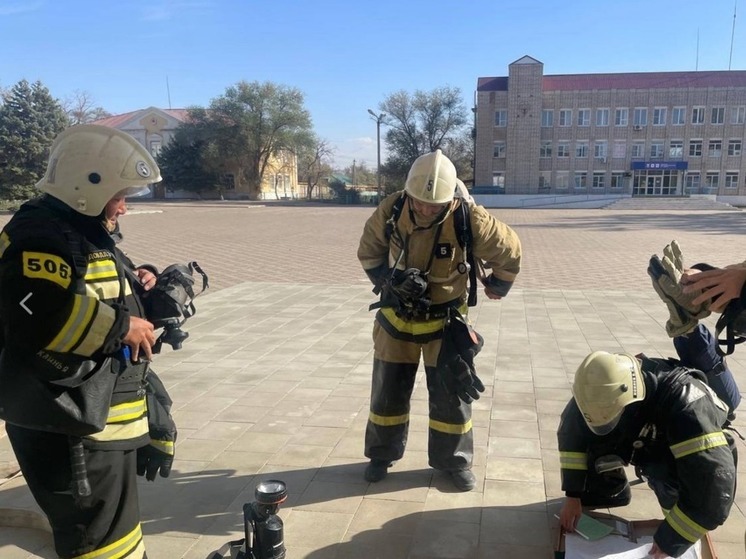 В райцентре Калмыкии ликвидировали условный пожар