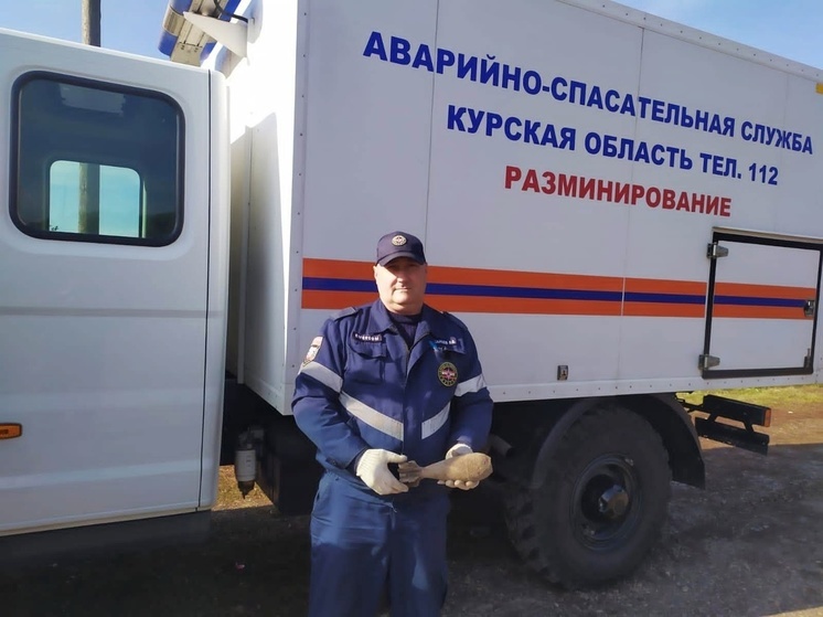 В Железногорском районе обнаружили неразорвавшуюся минометную мину