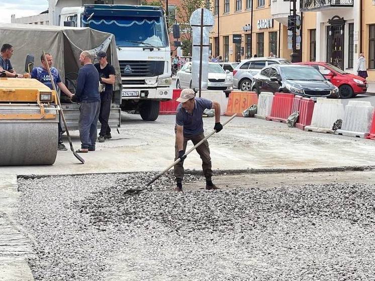 В Самаре на улице XXII Партсъезда стартовала укладка тротуара