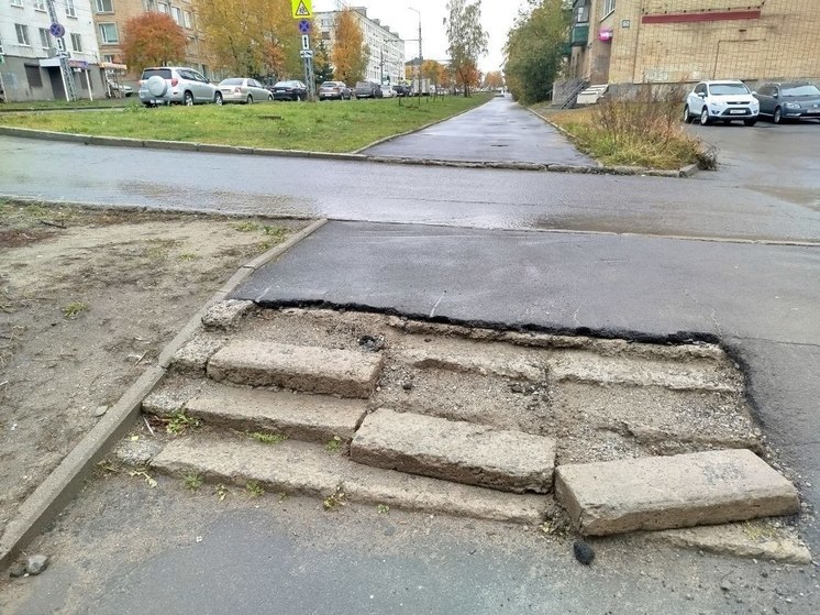 Жительница Петрозаводска предложила мэрии спуститься по сломанной лестнице