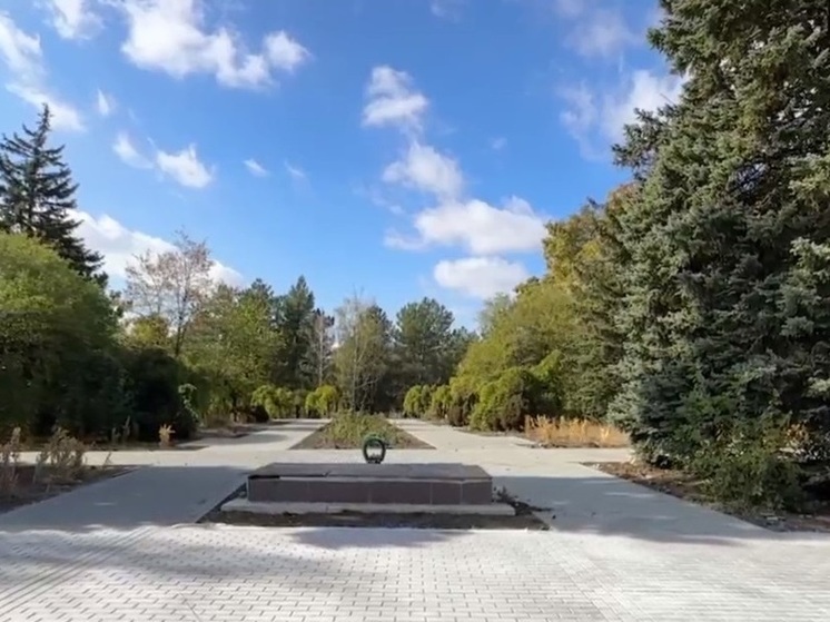 В Докучаевске приводят в порядок Центральный парк имени Чехова