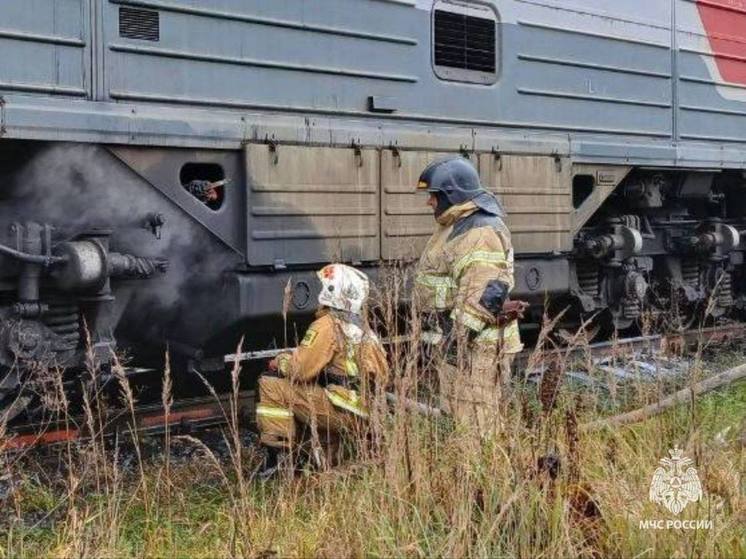 Спасатели потушили пожар в локомотиве поезда в Старорусском районе