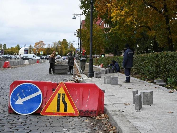 В Выборге укладка гранитной плитки завершится к концу октября