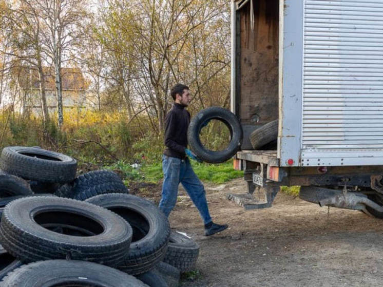 В Южно-Сахалинске с начала года собрали более 250 тонн покрышек