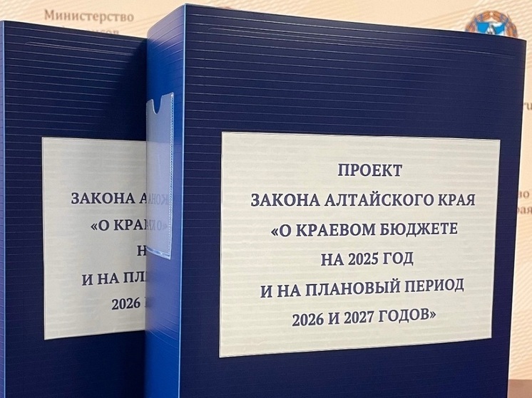 В Алтайское краевое Законодательное Собрание на рассмотрение внесен проект бюджета на 2025 год и на плановый период 2026 и 2027 годов