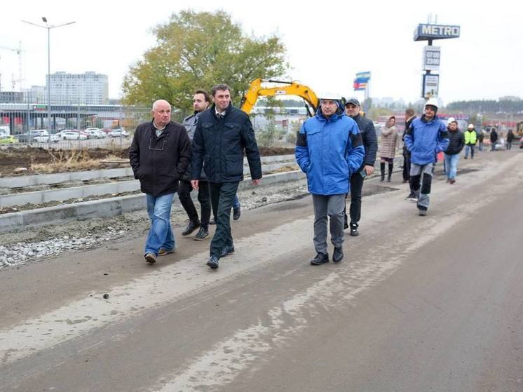 Глава Воронежа Сергей Петрин оценил ход строительства Остужевской развязки