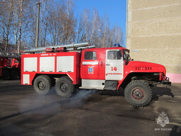 В Сафонове сгорел частный дом