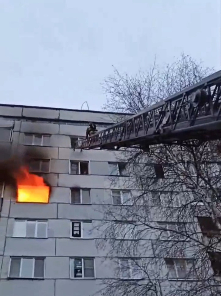 В Красноярске пожарные спасли 30 человек из горящей девятиэтажки