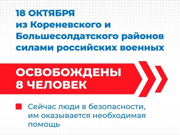 В Курской области российские бойцы спасли восемь мирных граждан